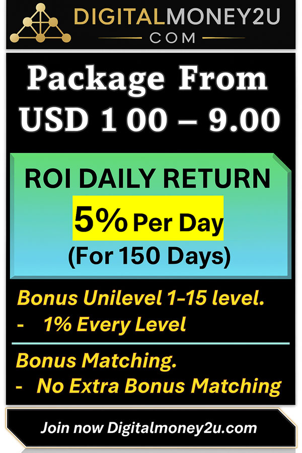 Pakej investment 1 digitalmoney2u